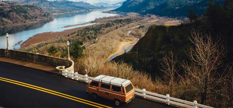 a car on a road